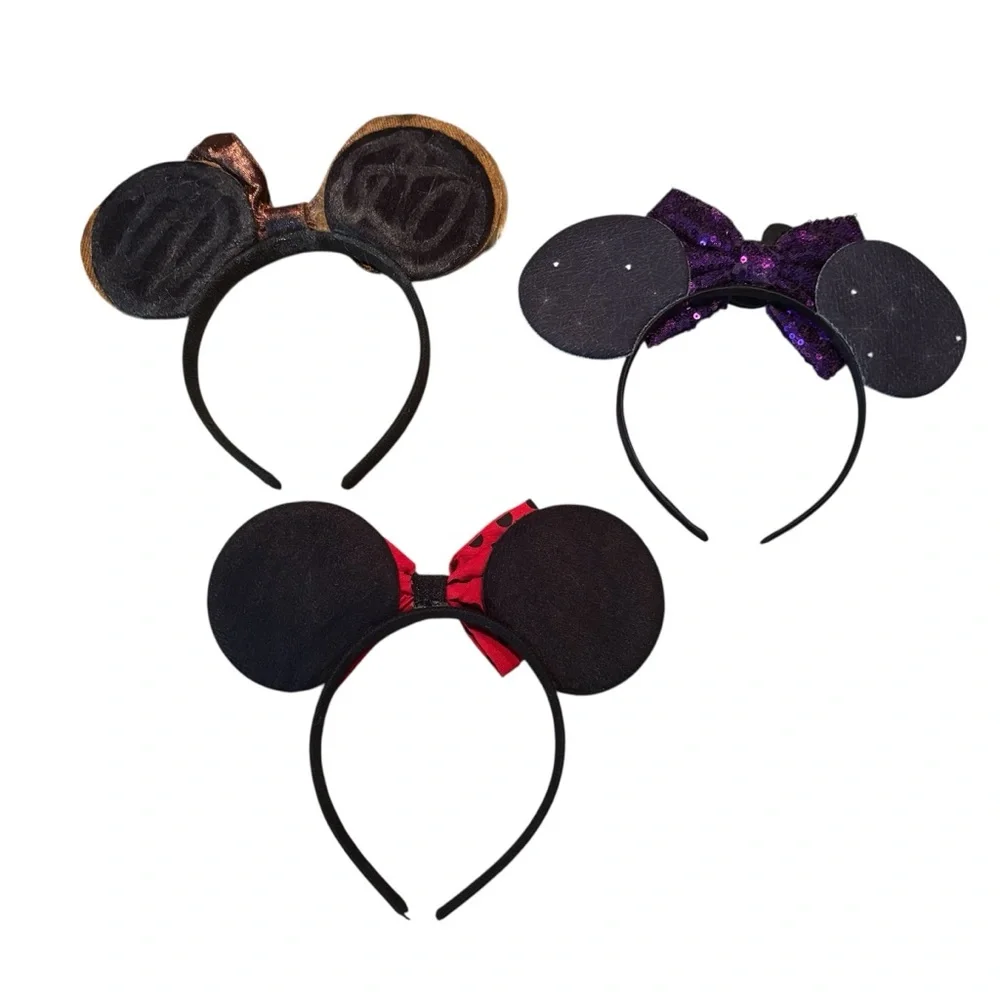 DISNEY Mouse Ears Birthday Party Costume Headbands — NWOT—Extras from 6 y/o Bday